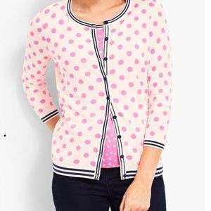 Talbots Polka Dot Sweater with cardigan.